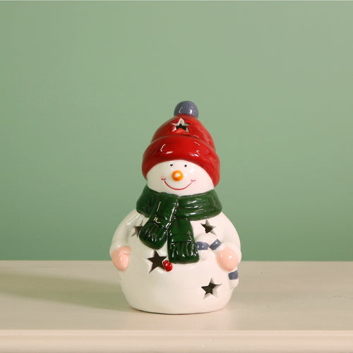 Ceramic Snowpuff Light Up Snowman