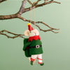 Festive Hanging Cheesus Elf Felt Mouse