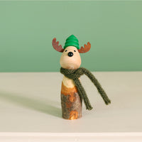 Festive Wooden Carved Vixen Reindeer