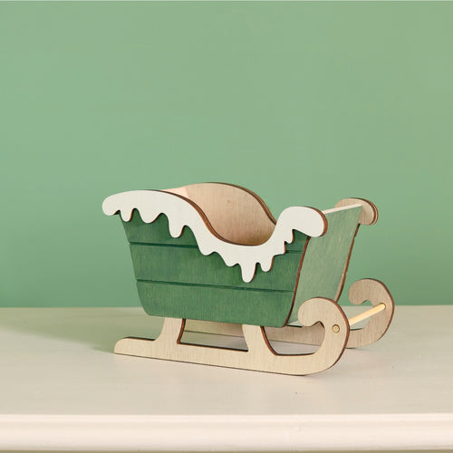 Festive Wooden Sleigh