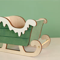 Festive Wooden Sleigh
