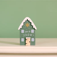 Festive Wooden House Ornament