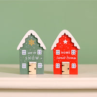 Festive Wooden House Ornament