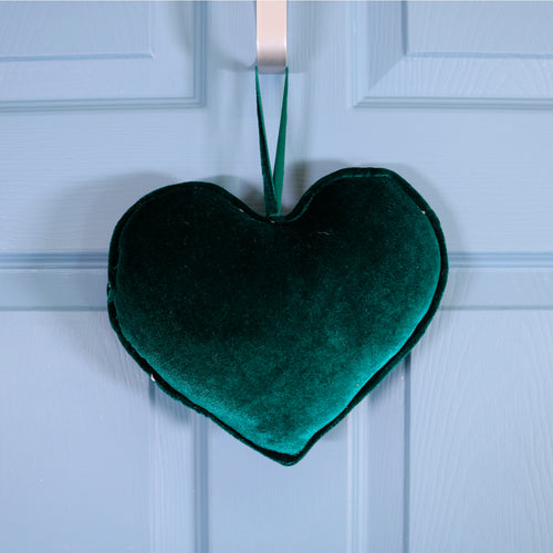 Velvet Hanging Heart Cushion