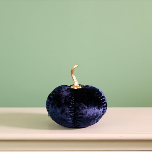 Festive Velour Pumpkin (16cm)
