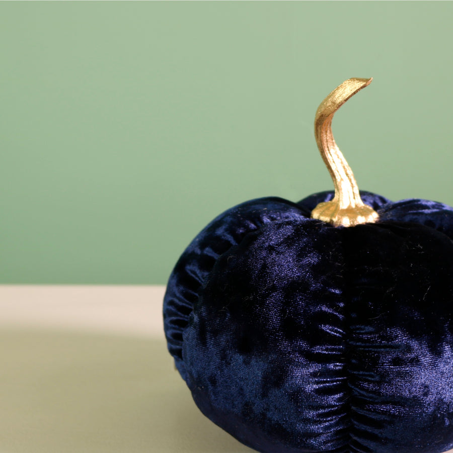 Festive Velour Pumpkin (16cm)