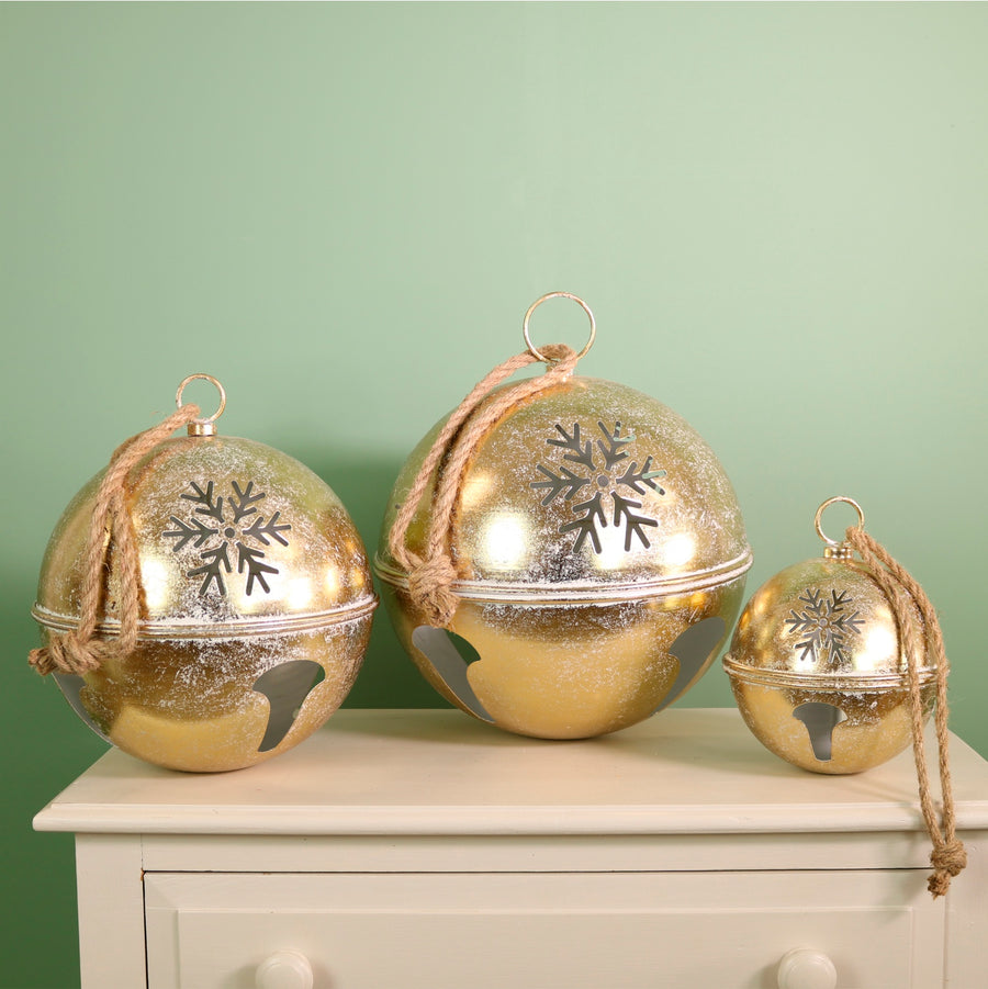 Festive Hanging Bauble Bell (Set Of 3)
