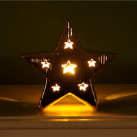 Ceramic Chrome Star Light Up Ornament