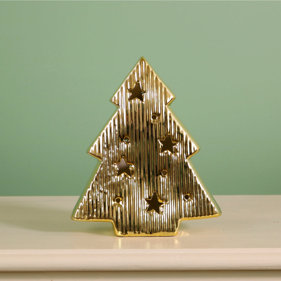 Ceramic Chrome Light Up Ornament