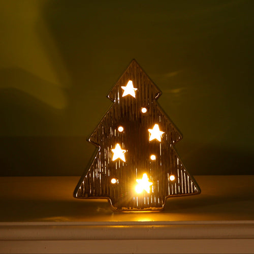 Ceramic Chrome Light Up Ornament