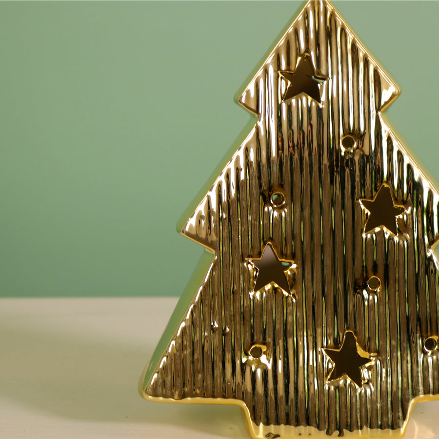 Ceramic Chrome Light Up Ornament