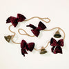 Festive Velvet Bow & Bell Garland