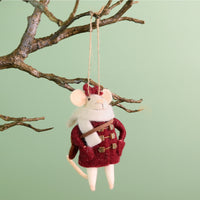 Festive Hanging Maude Felt Mouse