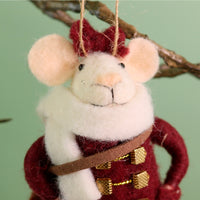 Festive Hanging Maude Felt Mouse