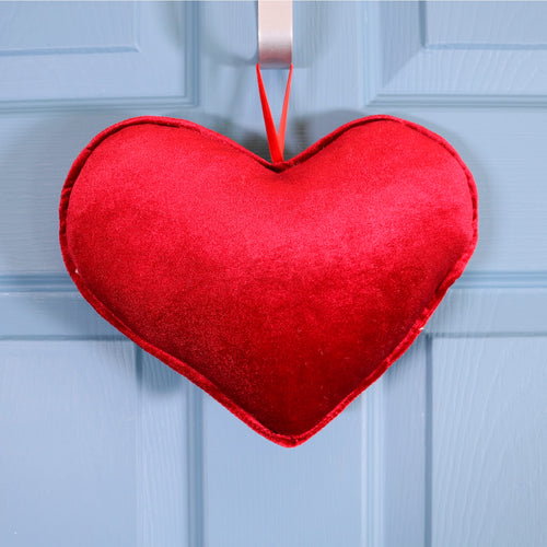 Velvet Hanging Heart Cushion