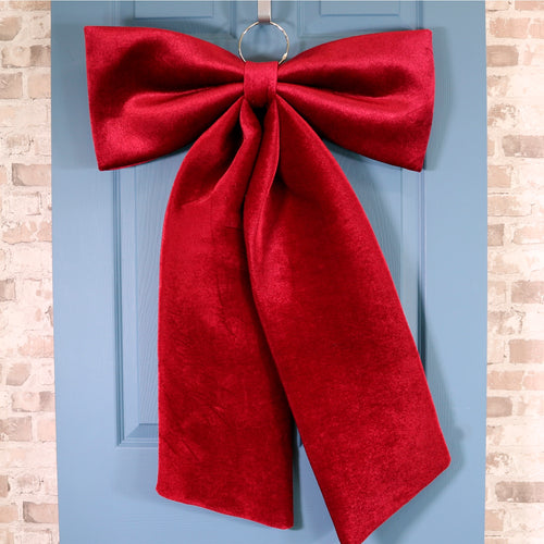 Velvet Hanging Bow Large