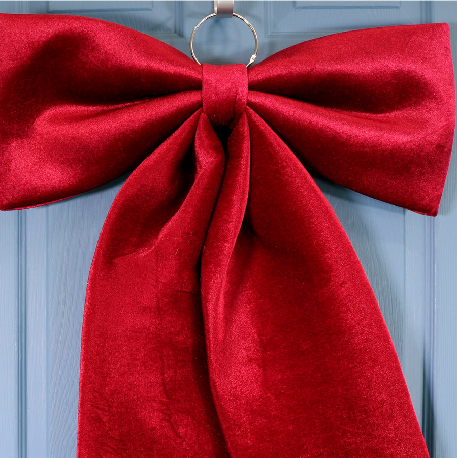 Velvet Hanging Bow Large