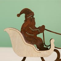 Festive Santa & Rudolf Ornament