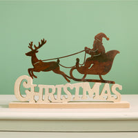 Festive Christmas Santa Sleigh Ornament