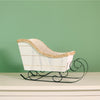 Festive Wooden & Woven Santa Sleigh