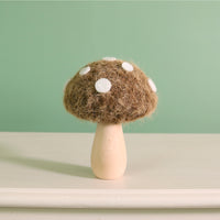 Autumn Felt Wooden Toadstool (13.5cm)