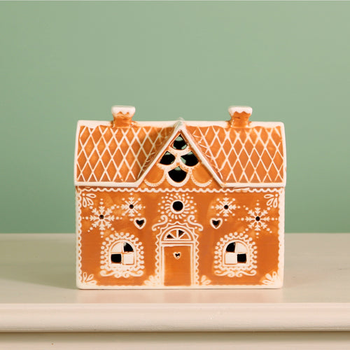 Ceramic Gingerbread Gables Light Up Cottage