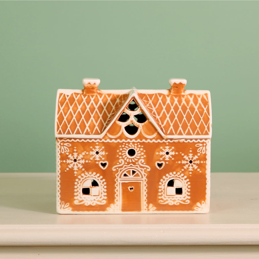 Ceramic Gingerbread Gables Light Up Cottage