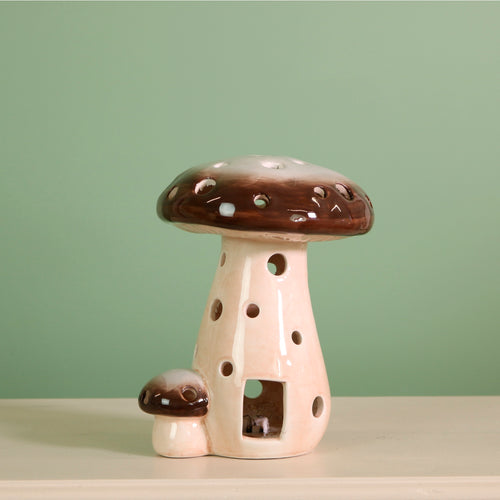 Ceramic Enchanted Toadstool Light Up Ornament