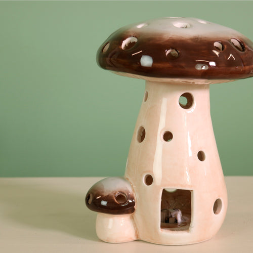 Ceramic Enchanted Toadstool Light Up Ornament