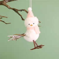 Festive Hanging Winter Bird - 2 Designs (Pearl & Crystal)