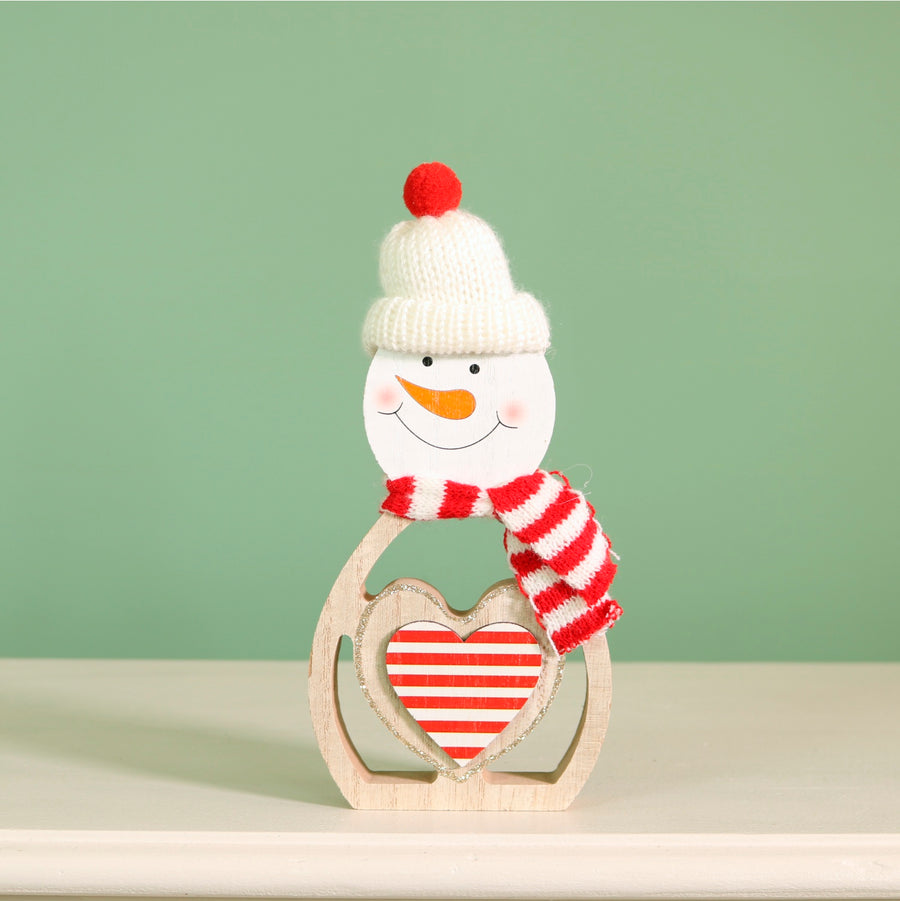 Festive Wooden Chilly The Snowman Ornament