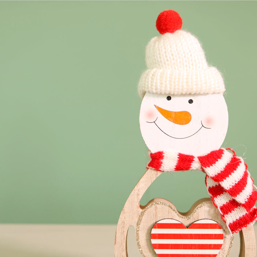 Festive Wooden Chilly The Snowman Ornament