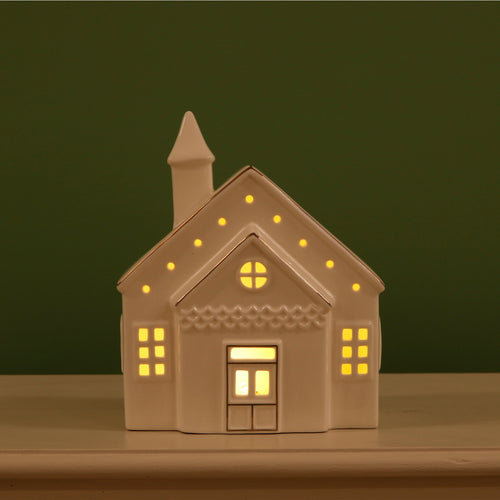 Ceramic Willow Whispers Light Up Cottage