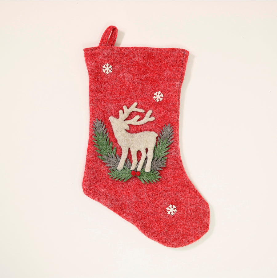 Festive Reindeer Stockings (Set Of 3)