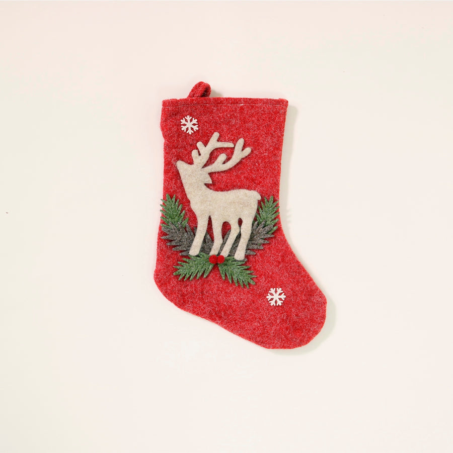 Festive Reindeer Stockings (Set Of 3)