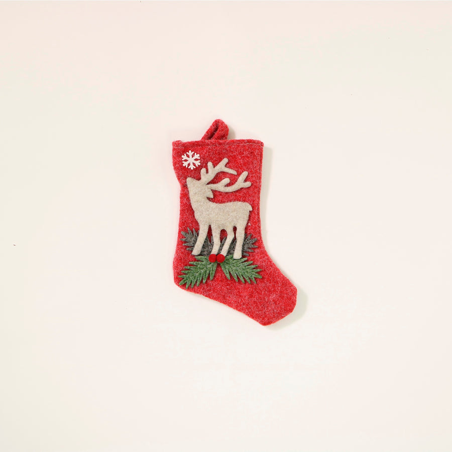 Festive Reindeer Stockings (Set Of 3)