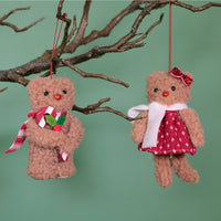 Festive Hanging Bears No4. (2 Designs - (Baxter & Blanche Bears)