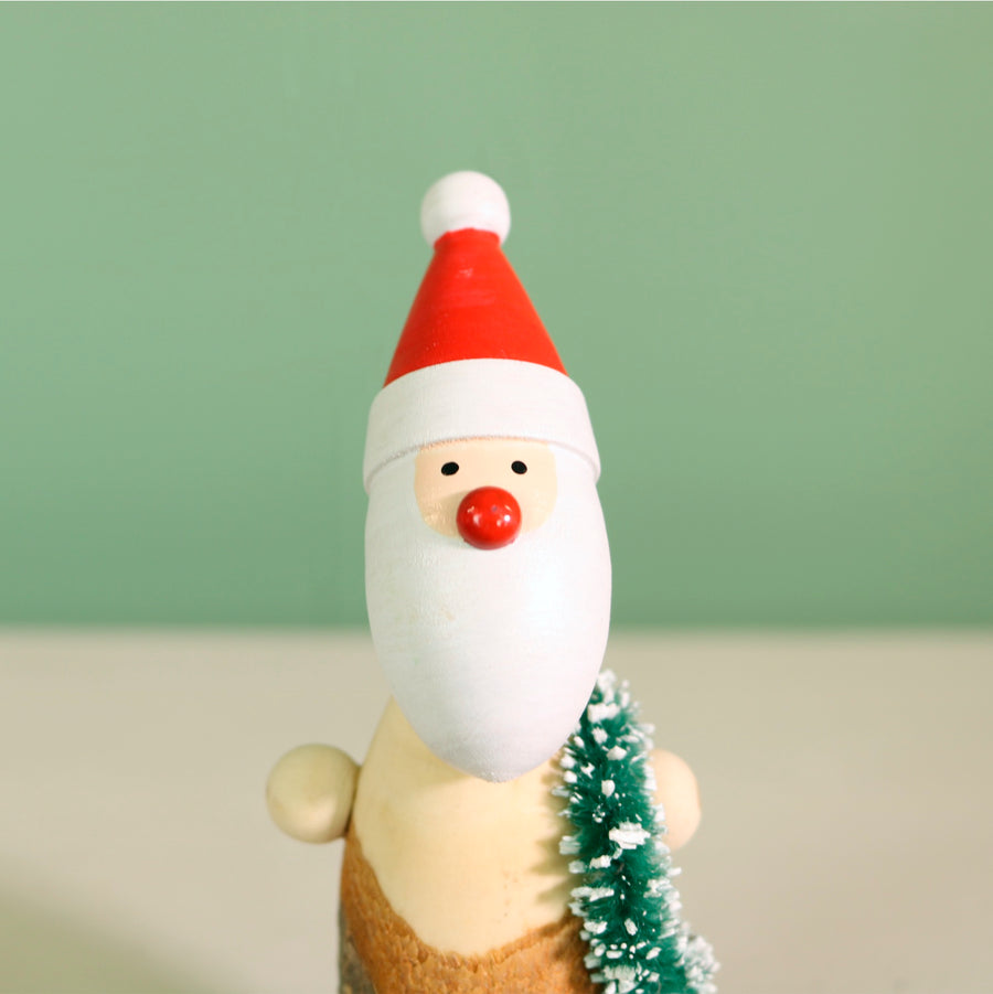Festive Wooden Carved St Nick