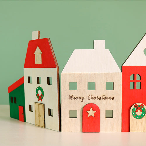 Festive Village Scene Ornament