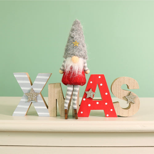 Festive Wooden Xmas Sign With Norman The Gonk