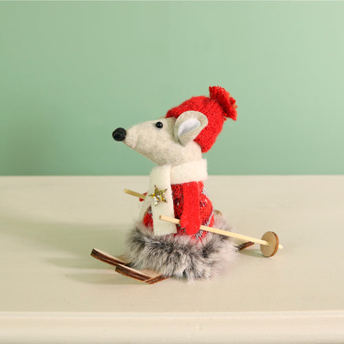 Festive Majorie Mouse Skiing