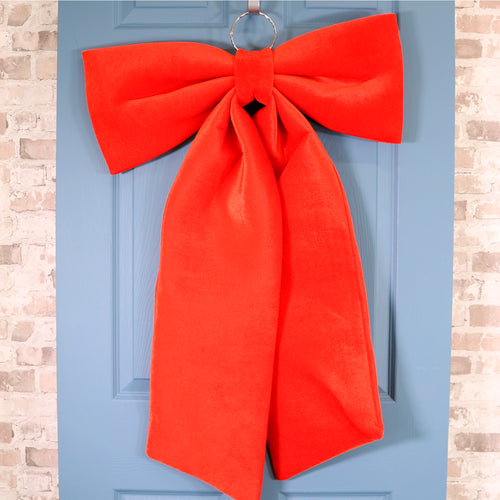 Velvet Hanging Bow Large