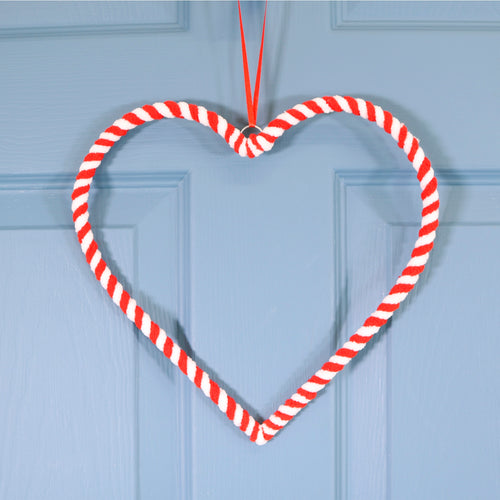 Striped Hanging Heart (25cm)
