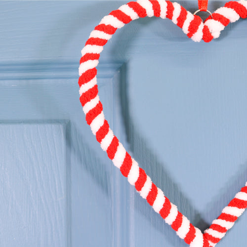 Striped Hanging Heart (15cm)