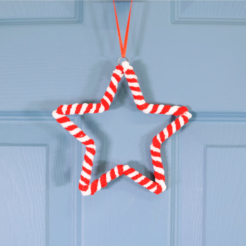 Striped Hanging Star (15cm)