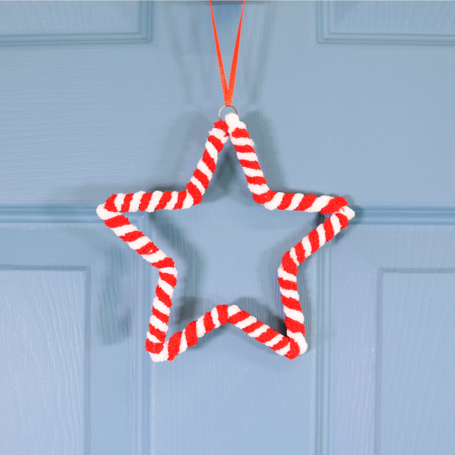 Striped Hanging Star (15cm)