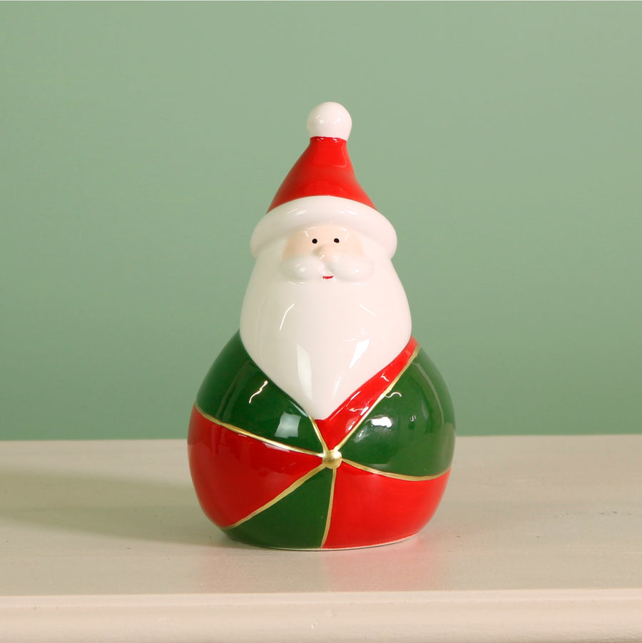 Ceramic Twinklebeard Santa Ornament