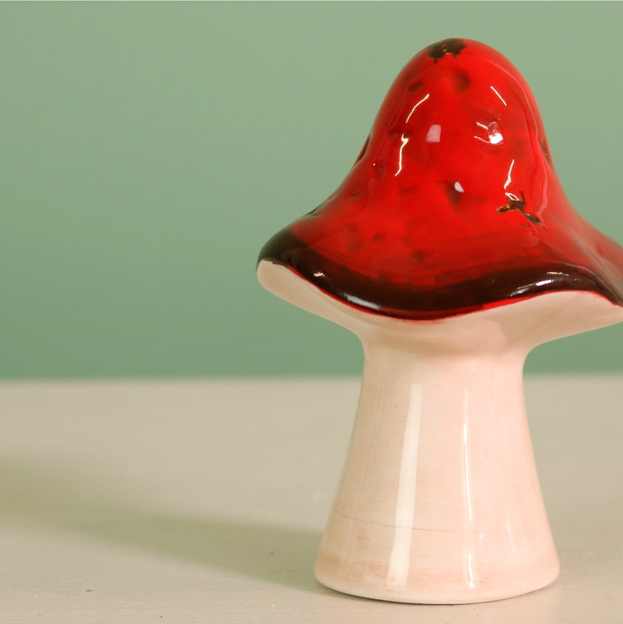 Ceramic Dewdrop Toadstool Ornament Mini
