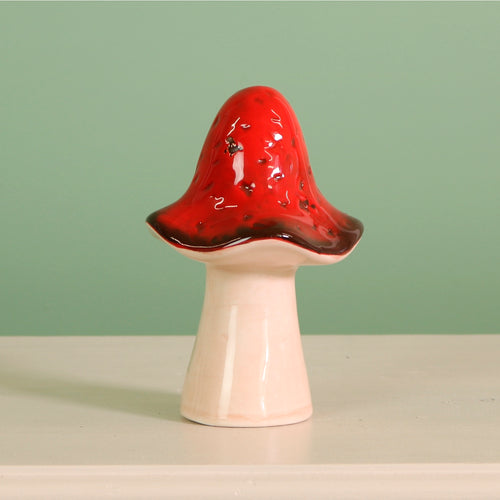 Ceramic Dewdrop Toadstool Ornament Small