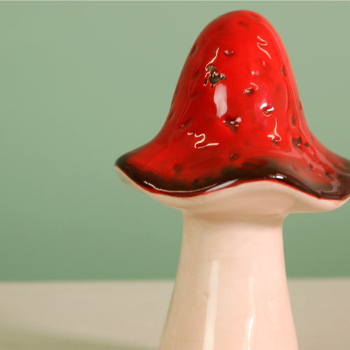 Ceramic Dewdrop Toadstool Ornament Small